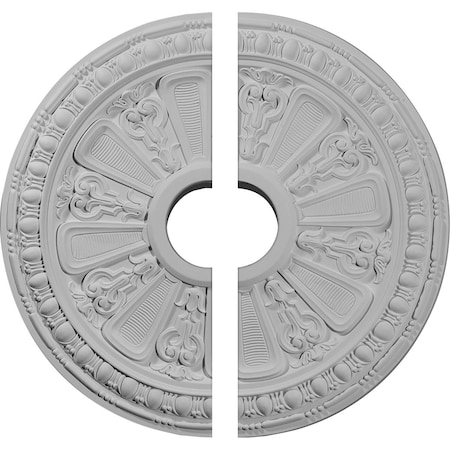 Ekena Millwork Raymond Ceiling Medallion, Two Piece (Fits Canopies up to 5 1/8"), 18 1/8"OD 3 5/8"ID x 1 1/8"P CM18RA2-03625